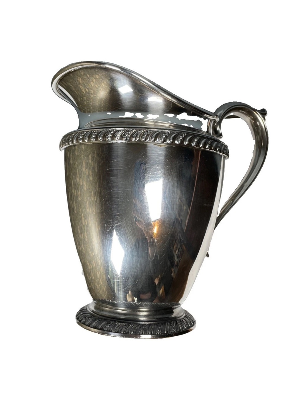 Vintage Avon Wm Rogers Silver Plated Water Pitcher #3617 Warrior Style